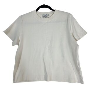 COS Cream  basic crew neck T shirt